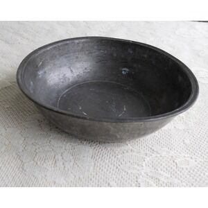 Antique Pewter Basin Bowl Early 19th Century Made In England
